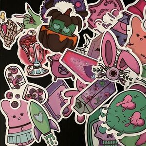 Cute and Creepy Colorful Sticker Pack